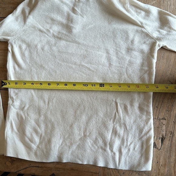 Nili Lotan for Target Button Up Turtleneck cream color lightweight size medium - Picture 7 of 8